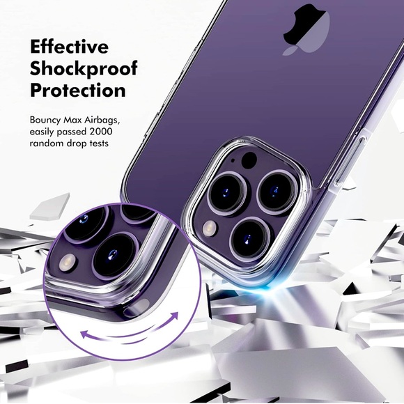 AASD iPhone 14 Pro Case Cover6.1”,Glass Screen Protector, Camera lens Protector - Picture 3 of 7